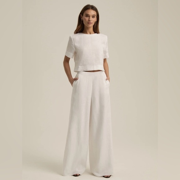 Favorite Daughter Wide Leg Linen Pant 100% Linen New Without Tags - Picture 10 of 17